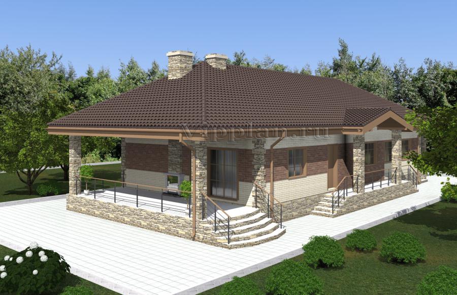 Проект бани с террасой